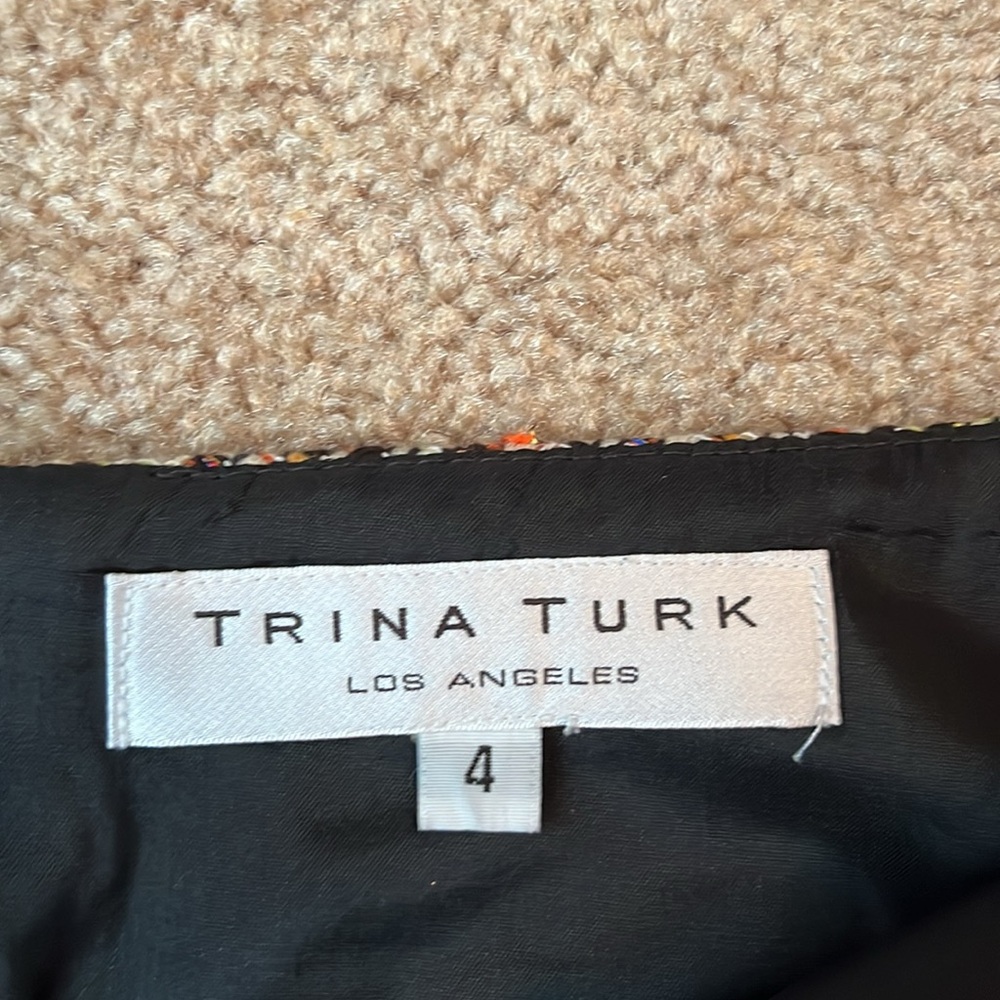 Trina Turk Tweed Multi Color Metallic Skirt - Picture 3 of 8